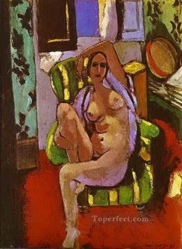 アンリ・マティス Painting - 肘掛け椅子に座るヌード 抽象的フォービズム アンリ・マティス